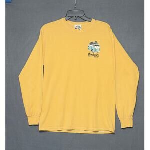Moondoggies Beach Club long sleeve yellow tee sz M beach surfcore skater VW